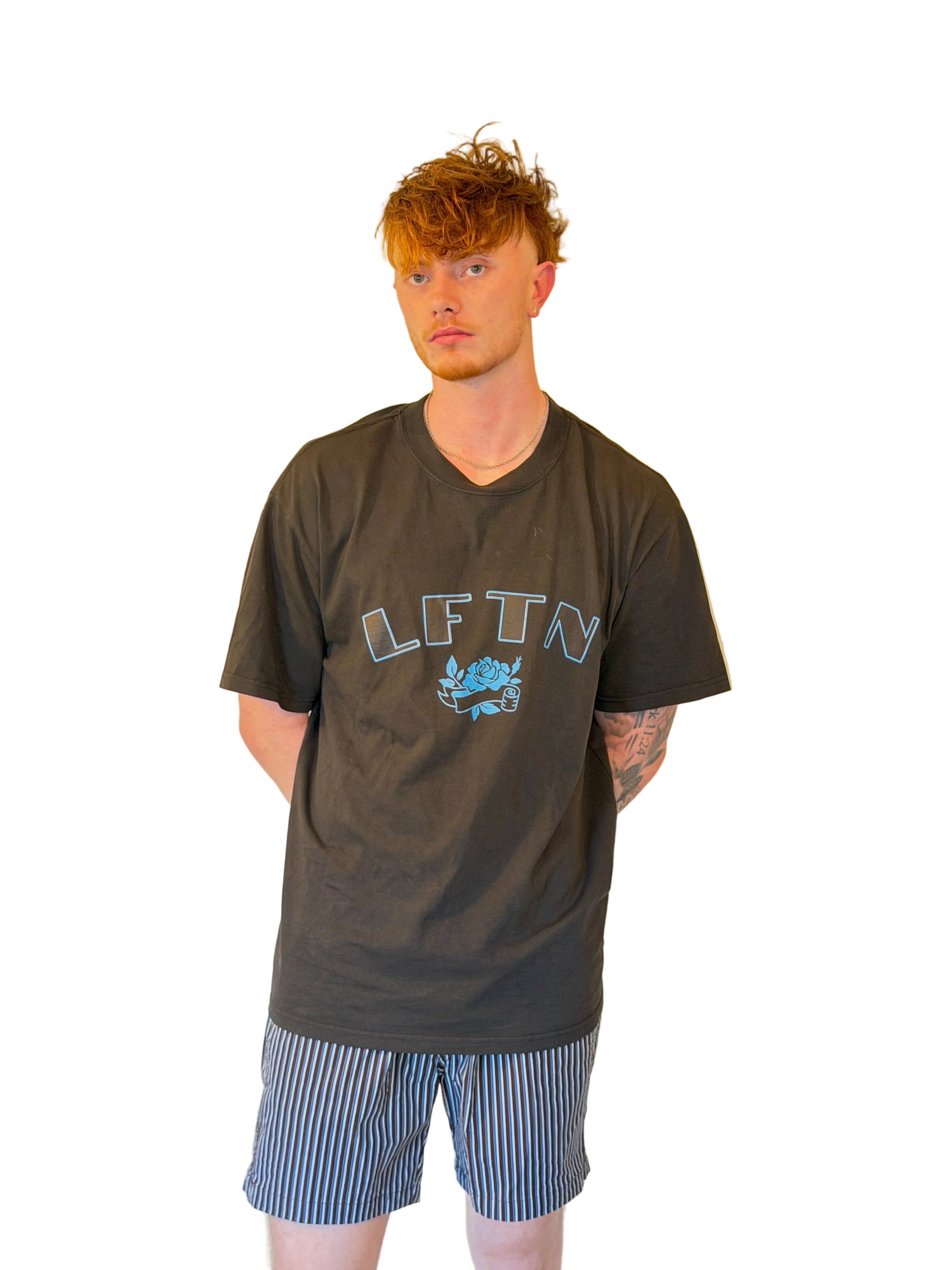 Oversized Faded College Style T-Shirt
